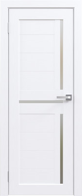 Дверь межкомнатная Юни Амати 18 80x200 (бьянко/стекло белое)