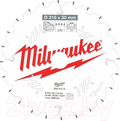 Пильный диск Milwaukee 4932471315