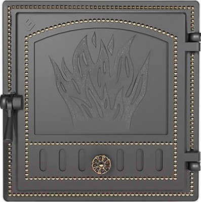 Дверца печная Везувий 281 (бронза)