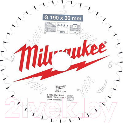 Пильный диск Milwaukee 4932471314