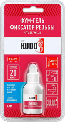 Фиксатор резьбы Kudo Фиксатор резьбы неразъемный / KU-H212 (6мл)