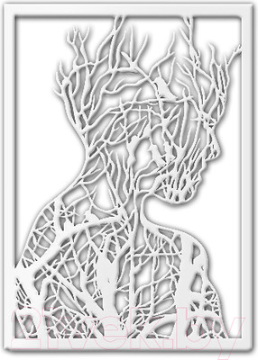 Декор настенный Arthata Девушка 25x50-V / 091-1 (белый)