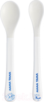 Набор столовых ложек для кормления Мама Тама С мягким кончиком / MT/030 (2шт, белый)