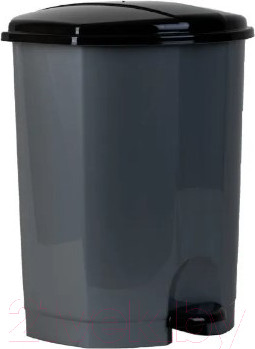 Мусорное ведро Эльфпласт EP032 с педалью (18л, серо-черный)