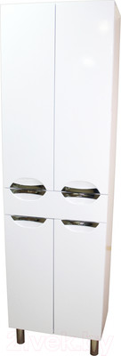 Шкаф для ванной СанитаМебель Камелия-55 Д3 (белый)