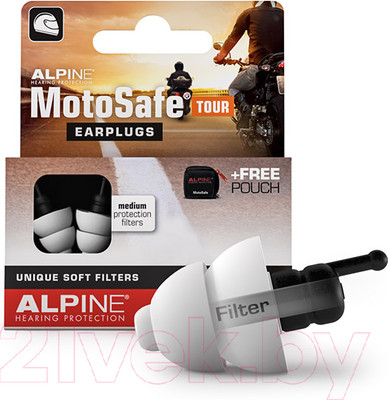 Набор берушей для мотоциклистов Alpine Hearing Protection MotoSafe Tour Minigrip / 111.23.110