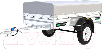 Прицеп для автомобиля ТитаН 2513 / 7197-0000010-02 (30см борт, тент 300мм оцинкованный)