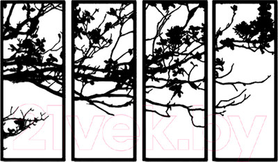 Декор настенный Arthata Осень 70x130-B / 096-4 (черный)