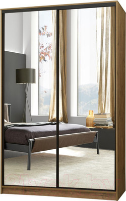 Шкаф-купе Рэйгрупп B 120 VVH Bromo РГ-12.01 (дуб велингтон/черный матовый)