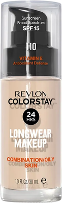 Тональный крем Revlon Colorstay SPF15 для комбинированной и жирной кожи тон 110 Ivory (30мл)