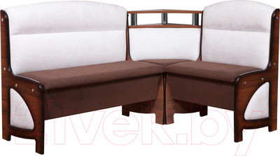 Уголок кухонный мягкий Анмикс Модерн New (велюр темно-коричневый/бежевый)