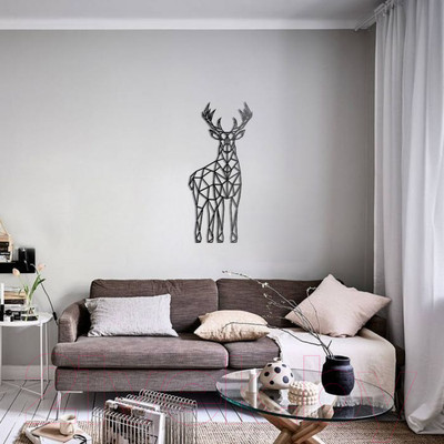 Декор настенный Arthata Благородный олень 50x95-B / 104-1 (черный)