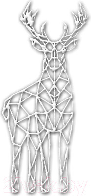 Декор настенный Arthata Благородный олень 25x50-V / 104-1 (белый)
