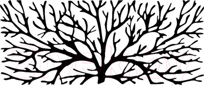 Декор настенный Arthata Крона большого дерева 25x50-B / 105-1 (черный)