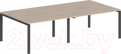 Комплект письменных столов Norden 280x143.8x75 / SG.255.OL.63.AN (антрацит/дуб светлый)