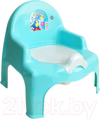 Детский горшок Эльфпласт EP023 (бирюзовый/белый)