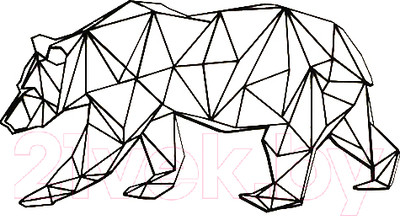 Декор настенный Arthata Белый медведь 25x50-B / 110-1 (черный)