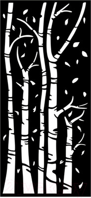 Декор настенный Arthata Березки 25x50-B / 111-1 (черный)