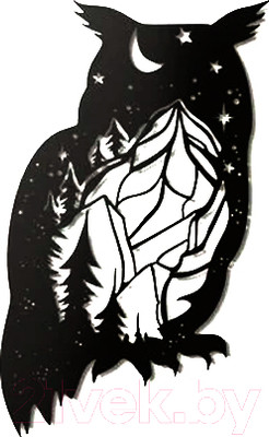 Декор настенный Arthata Птичка 25x50-B / 121-1 (черный)