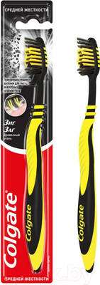 Зубная щетка Colgate ЗигЗаг с древесным углем