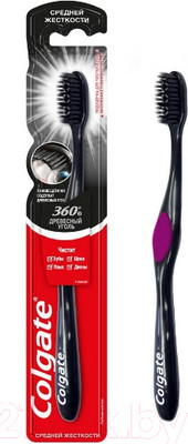 Зубная щетка Colgate 360 с древесным углем (зеленый)
