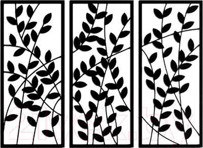 Декор настенный Arthata Плющ 50x85-B / 125-3 (черный)