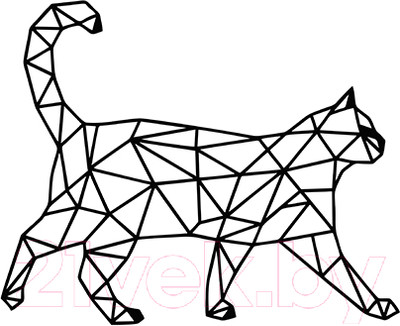 Декор настенный Arthata Кот на прогулке 30x40-B / 131-1 (черный)