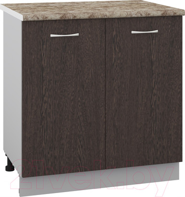 Шкаф-стол кухонный Кортекс-мебель Корнелия Лира НШ80р (венге/мадрид)