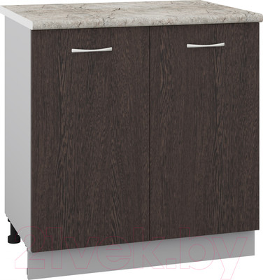 Шкаф-стол кухонный Кортекс-мебель Корнелия Лира НШ80р (венге/марсель)