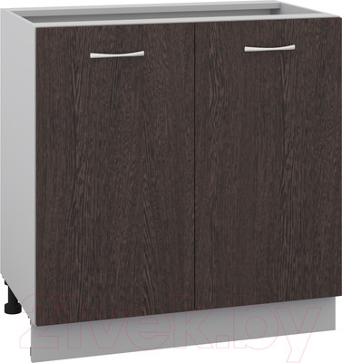 Шкаф-стол кухонный Кортекс-мебель Корнелия Лира НШ80р без столешницы (венге)