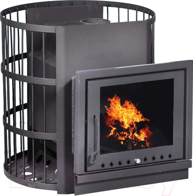 Печь-каменка Kronos Колизей 24 ВСЧ (панорама с чугунной топкой)