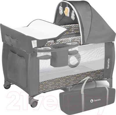 Кровать-манеж Lionelo Sven Plus (серый)