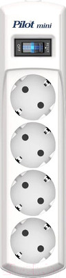 Сетевой фильтр Pilot Mini (3м, 4 розетки, белый)