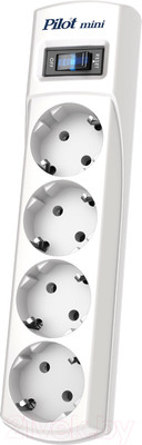 Сетевой фильтр Pilot Mini (5м, 4 розетки, белый)