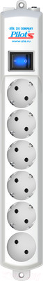 Сетевой фильтр Pilot S (1.8м, 6 розеток, белый)