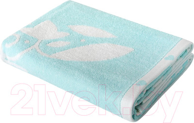 Полотенце детское Нордтекс Облачко Бабочка МХ42 100/100 (нежно-бирюзовый/белый)