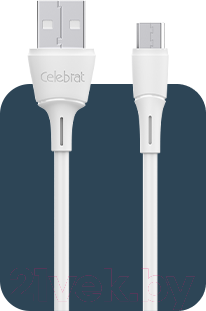 Кабель Celebrat FLY-2 MicroUSB (1м, белый)