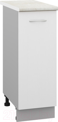 Шкаф-стол кухонный Кортекс-мебель Корнелия Лира НШ30р (белый/королевский опал)