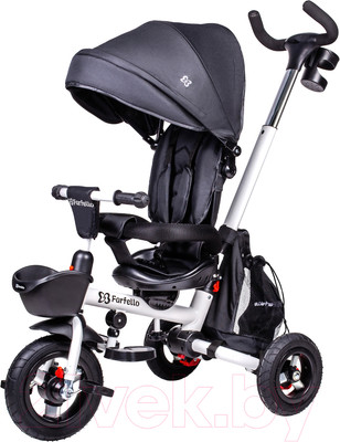Трехколесный велосипед с ручкой Farfello S-01 (черный)