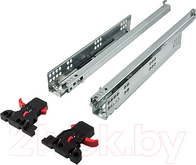 Комплект направляющих мебельных Samet Slidea / 12722323 (частичного выдвижения с доводчиком 350мм)