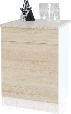 Шкаф-стол кухонный Сокол-Мебель ТК-06.1 (белый/дуб сонома)