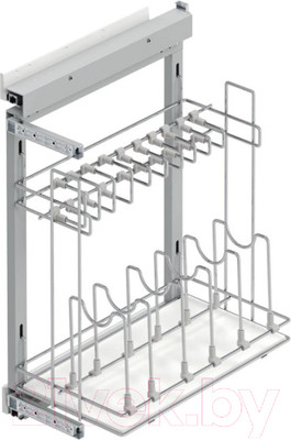 Корзина выкатная Starax S-2881-C (левое крепление, хром)