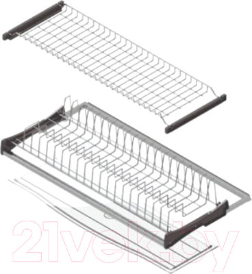 Сушилка для посуды встраиваемая Starax S-5160-СР (с алюминиевой рамкой/окраска хром)