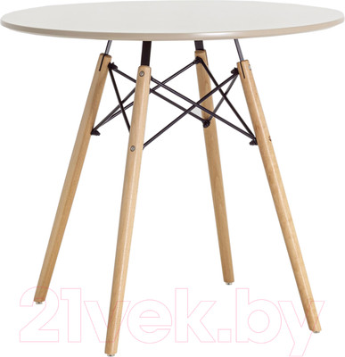 Обеденный стол Stool Group Eames D80 / Z-231 66016 (бежевый/дерево)
