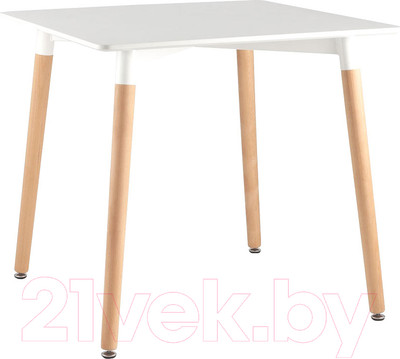 Обеденный стол Stool Group 80x80 / Z-208 (белый/дерево)