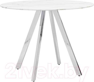 Обеденный стол Stool Group Хьюстон 100x100 / DT-954-W-100 (белый/стекло)