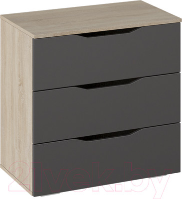 Комод ТриЯ Тип 3 (дуб сонома/графит серый)