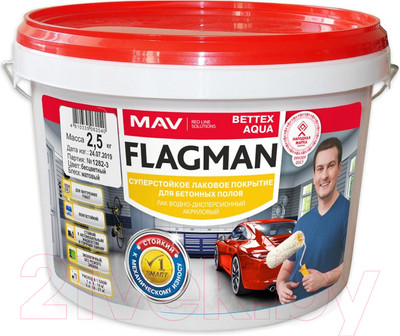 Лак MAV Flagman Bettex Aqua (3л, бесцветный матовый)
