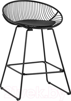 Стул барный Stool Group UFO / UFO-24A-P11 BL/BL (черный с черной подушкой)