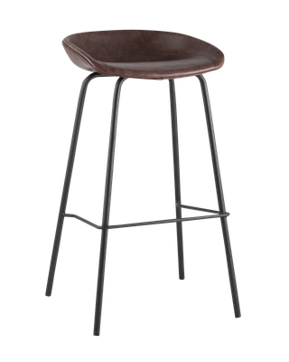 Стул барный Stool Group Турин / 8319TB (экокожа коричневый/черные ножки)